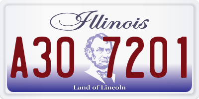 IL license plate A307201