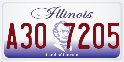 IL license plate A307205