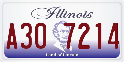 IL license plate A307214