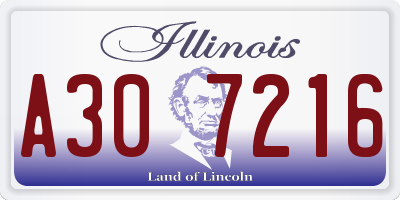 IL license plate A307216