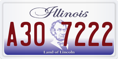 IL license plate A307222