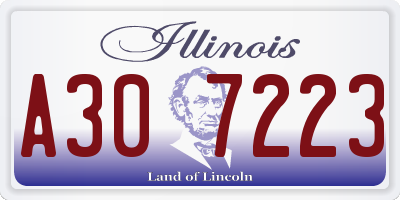 IL license plate A307223