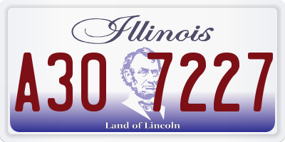 IL license plate A307227