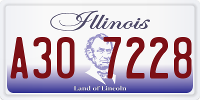 IL license plate A307228