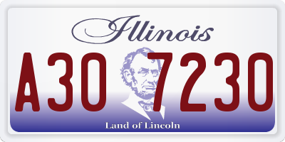 IL license plate A307230