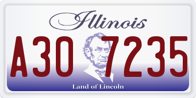 IL license plate A307235