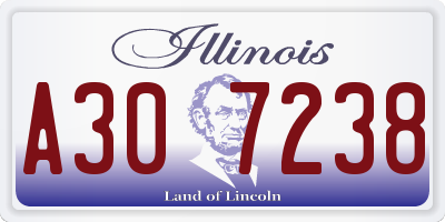 IL license plate A307238