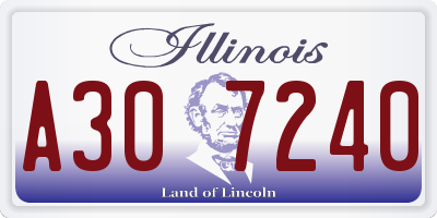 IL license plate A307240