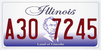 IL license plate A307245