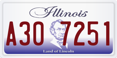 IL license plate A307251