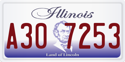 IL license plate A307253