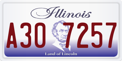 IL license plate A307257