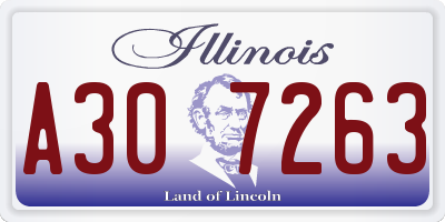 IL license plate A307263
