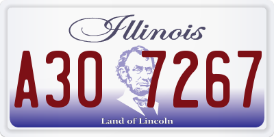 IL license plate A307267