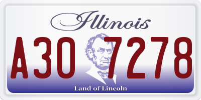 IL license plate A307278