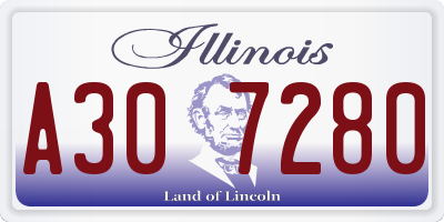 IL license plate A307280