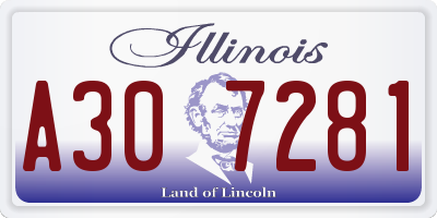 IL license plate A307281