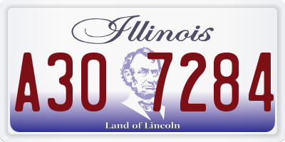 IL license plate A307284