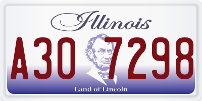 IL license plate A307298