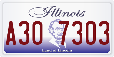 IL license plate A307303