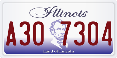 IL license plate A307304