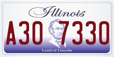 IL license plate A307330