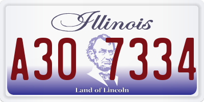 IL license plate A307334