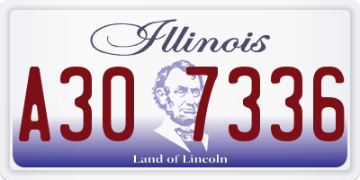 IL license plate A307336