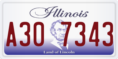 IL license plate A307343