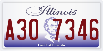 IL license plate A307346