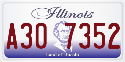 IL license plate A307352