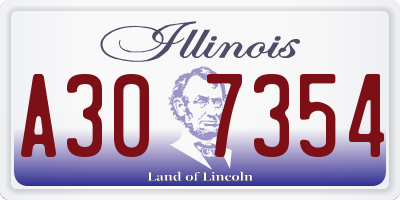 IL license plate A307354