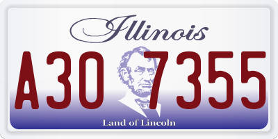 IL license plate A307355