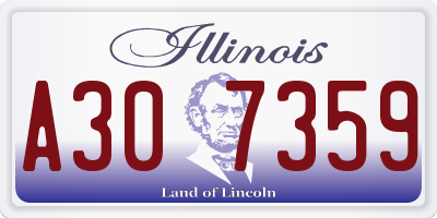 IL license plate A307359