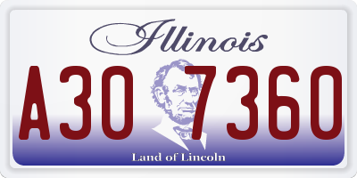 IL license plate A307360