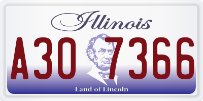 IL license plate A307366