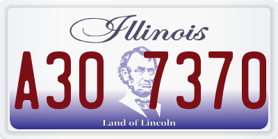 IL license plate A307370