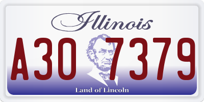 IL license plate A307379