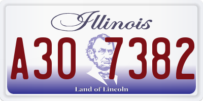 IL license plate A307382