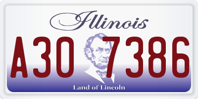IL license plate A307386