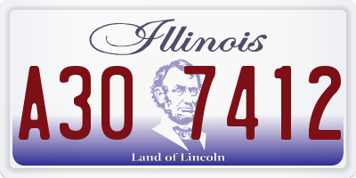 IL license plate A307412
