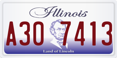 IL license plate A307413