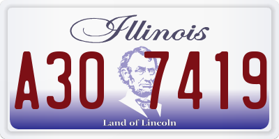 IL license plate A307419