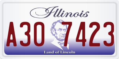 IL license plate A307423