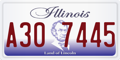 IL license plate A307445