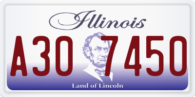IL license plate A307450