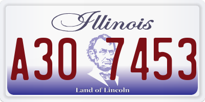 IL license plate A307453