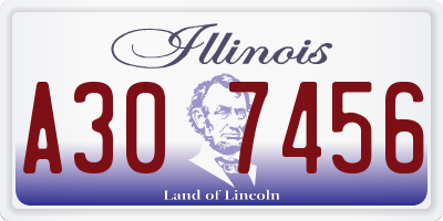 IL license plate A307456