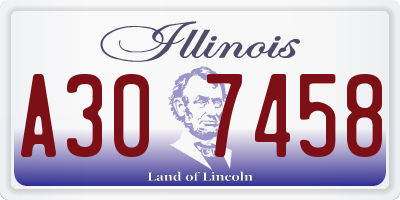 IL license plate A307458