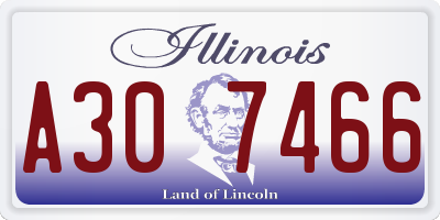 IL license plate A307466
